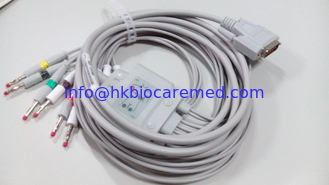 China Edan10 compatível conduz o cabo do ECG com extremidade da banana, IEC, SE-12 expressa SE-3 SE-601A fornecedor