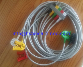 China original 5 conduz o cabo do leadwire do ecg, M1633A, extremidade do GRAMPO, IEC fornecedor